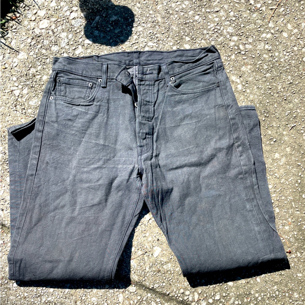Vintage Levi’s 501 Button Fly Charcoal Gray Denim Men’s Jeans 36 x 32